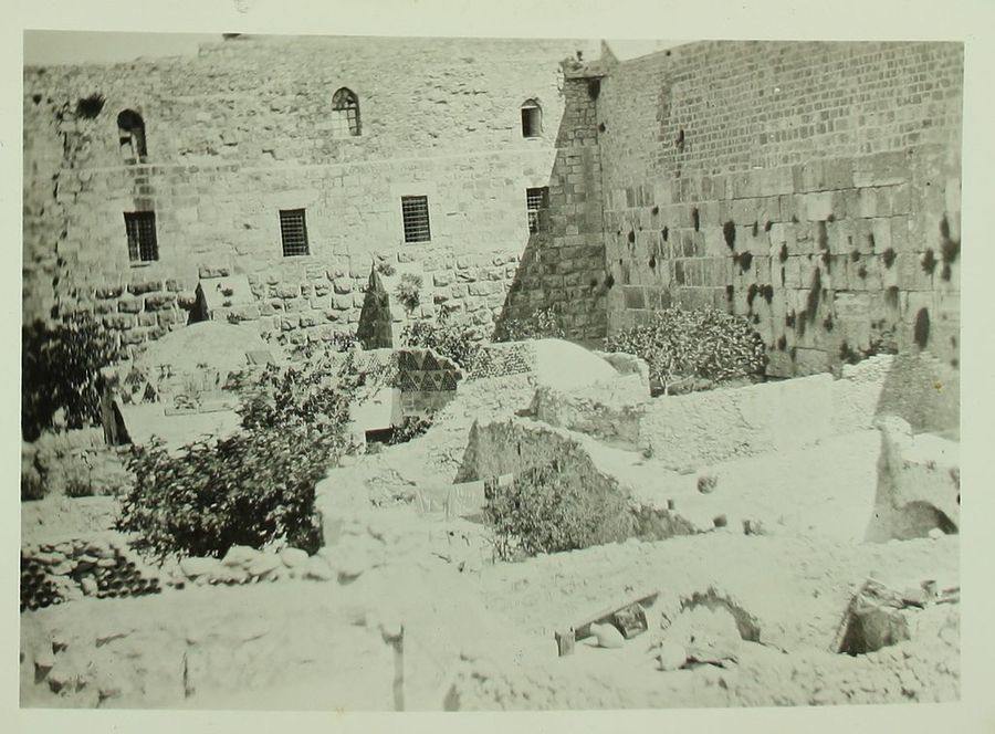 Apariencia del Muro occidental en el año de 1920